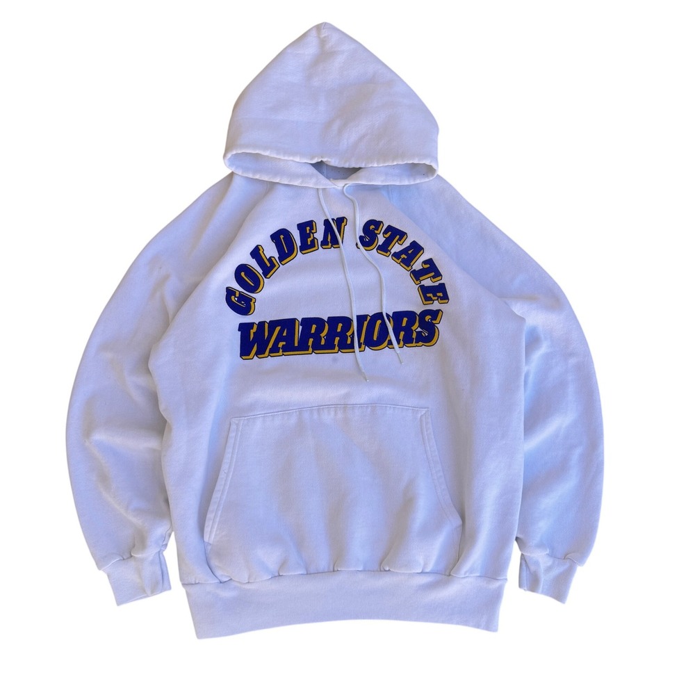 Vintage 80s Golden State Warriors Hoodie White Mens XL Made in USA